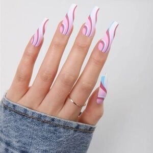 Coffin/Ballerina Shaped press on nails